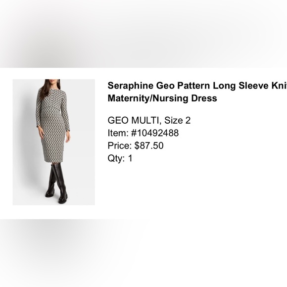 Seraphine Maternity Knit Sweater Dress - Picture 3 of 6